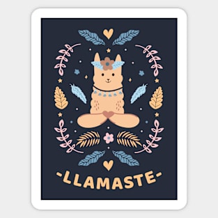 Llamaste | Cute Llama Yoga Sticker